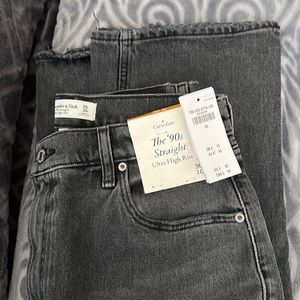 Abercrombie and Fitch faded, black jeans, new with tags